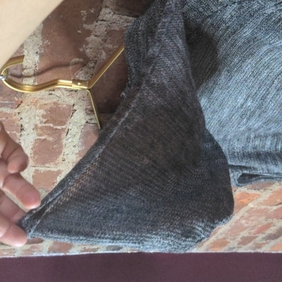 Mossimo Medium Gray Cozy Knit‎ Hooded Duster Sweater - Picture 6 of 10